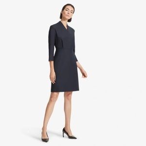 MM Lafleur Niko sharkskin dress in ink